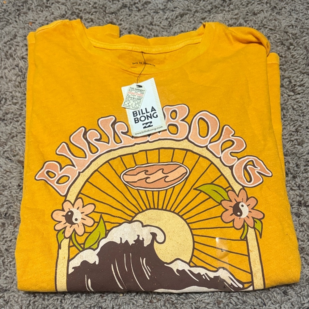 Billabong Mustard Surf Graphic Tee